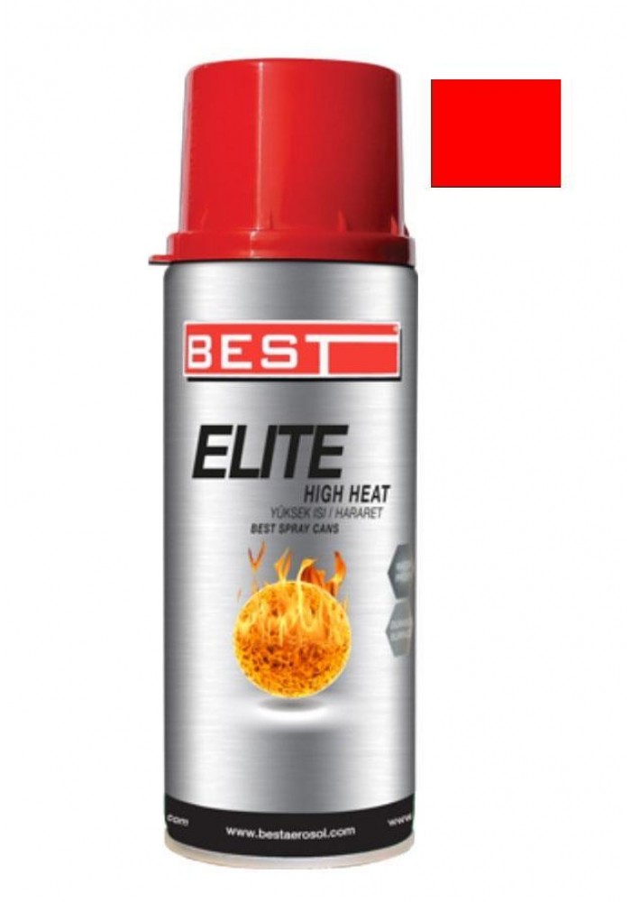 Best Elite Kırmızı 600 C Isıya Dayanıklı Sprey Boya 400 ml