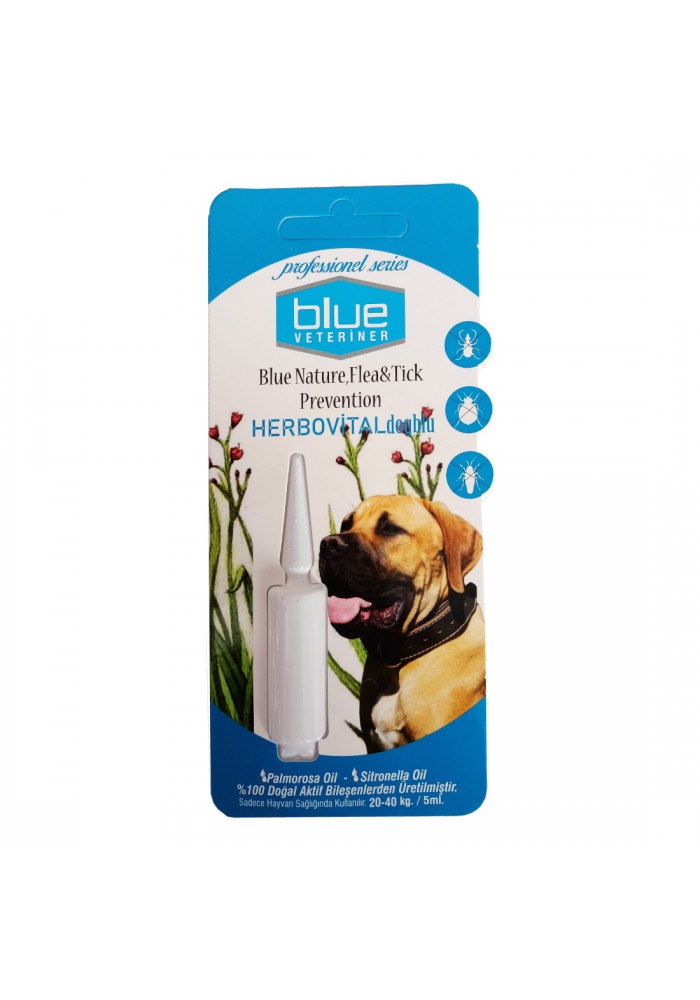 Blue Veteriner Herbiovital Bitkisel Köpek Damlası 5 ml ( 20-40 kg )