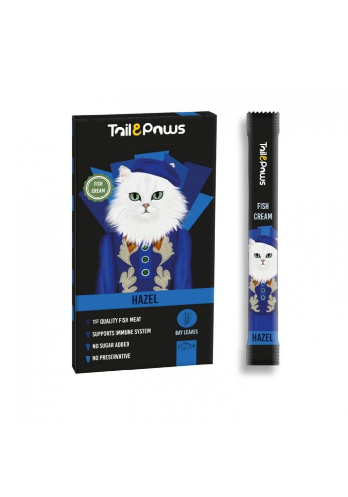 Tail & Paws HAZEL Somonlu Şekersiz Krema Kedi Ödül Maması 15gr (5'li)