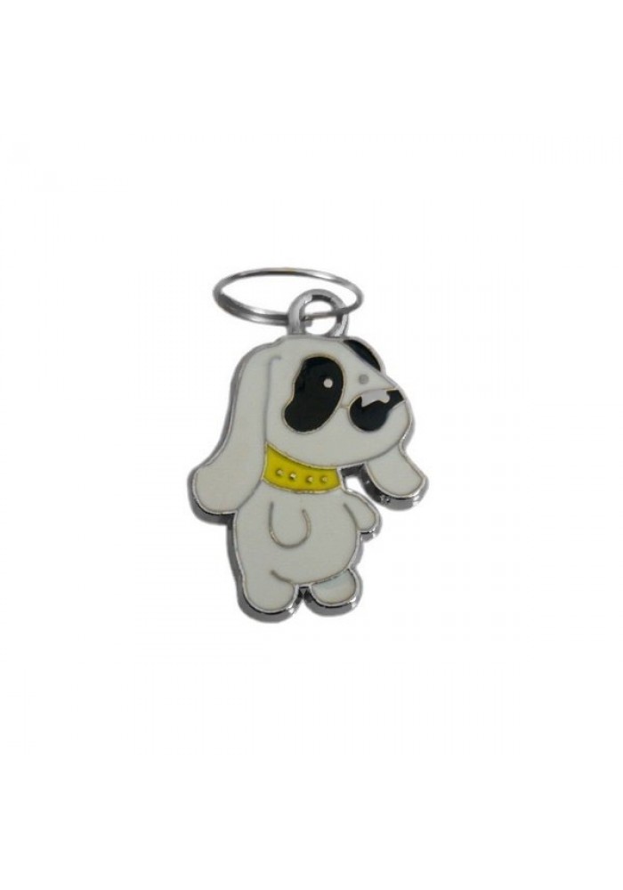 Köpek Tasma Aksesuarı Tasmalı Köpek 1.5×2.5 cm Beyaz