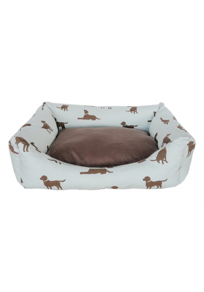Markapet Köpek Desenli Köpek Yatağı Large 60*80 cm Turkuaz