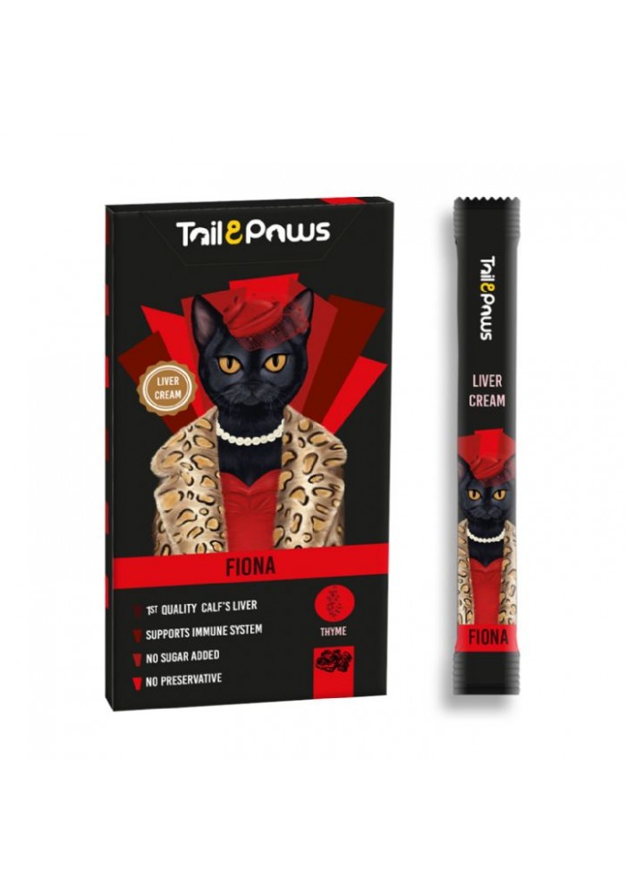 Tail & Paws FIONA Ciğerli Şekersiz Krema Kedi Ödül Maması 15gr (5'li)