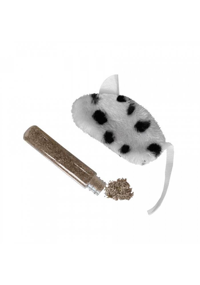 Markapet Kedi Oyuncağı Dalmaçya Desenli Peluş Fare 6-10-18 cm