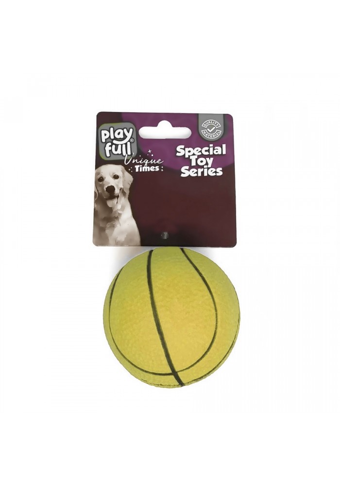Playfull Zıplayan Basketbol Topu Köpek Oyuncağı 6,3 Cm Sarı
