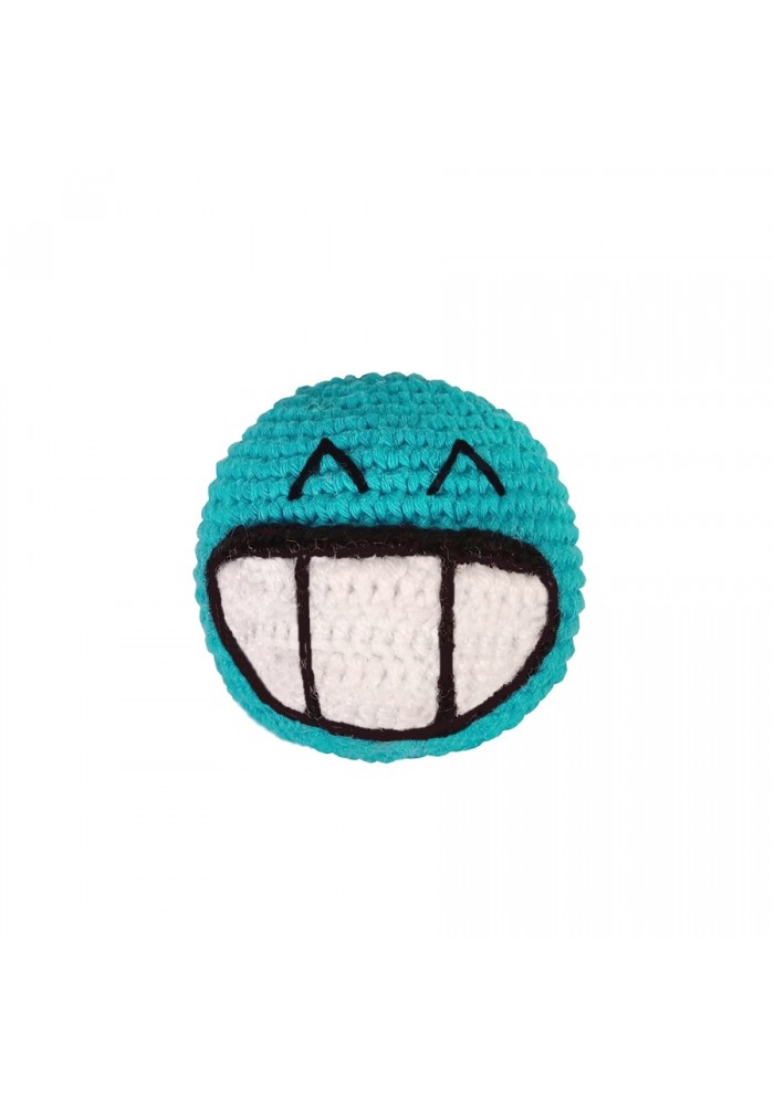 Markapet Kedi Oyuncağı Kahkaha Örgü Emoji 7-8 cm Mavi