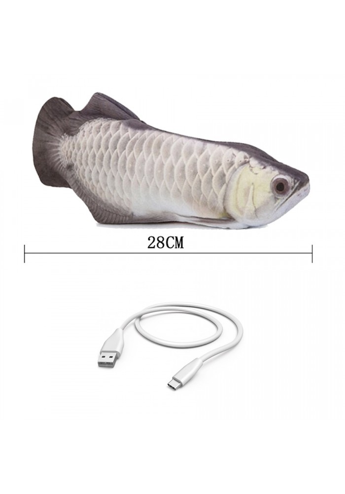 Markapet Kedi Oyuncağı Şarjlı Hareketli Balık 10-28 cm Kırçıl