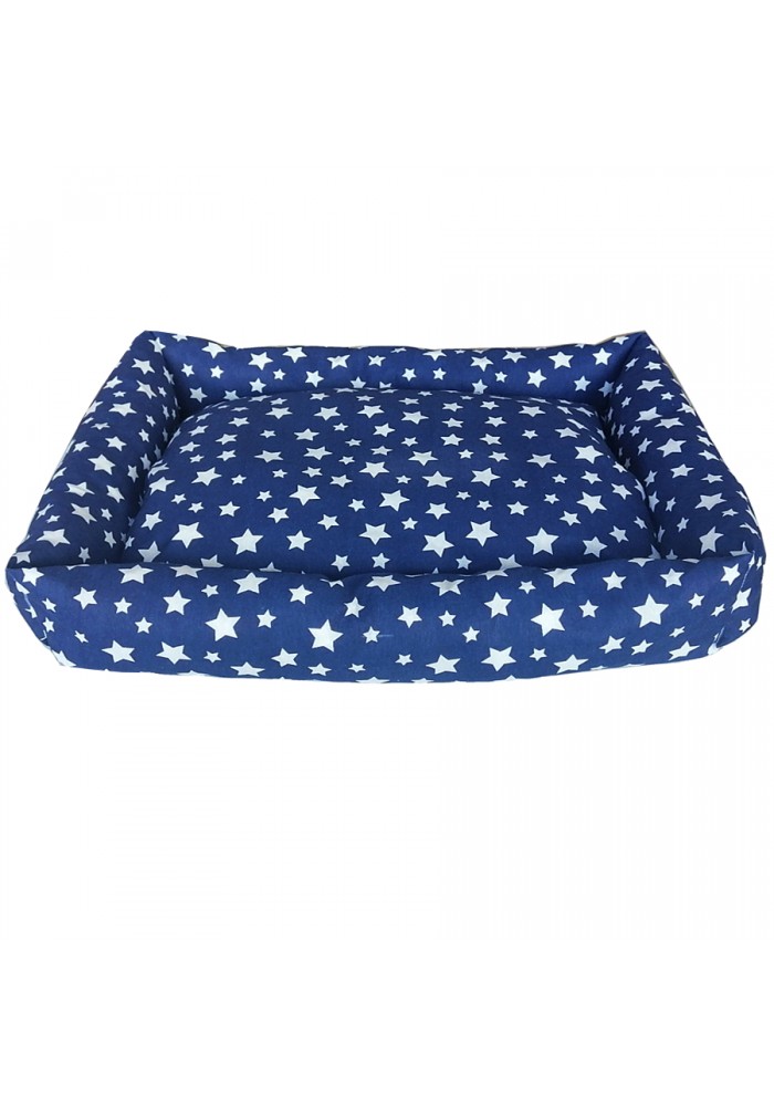 Markapet Yıldızlı Köpek Yatağı 10*70*87 cm Medium Mavi