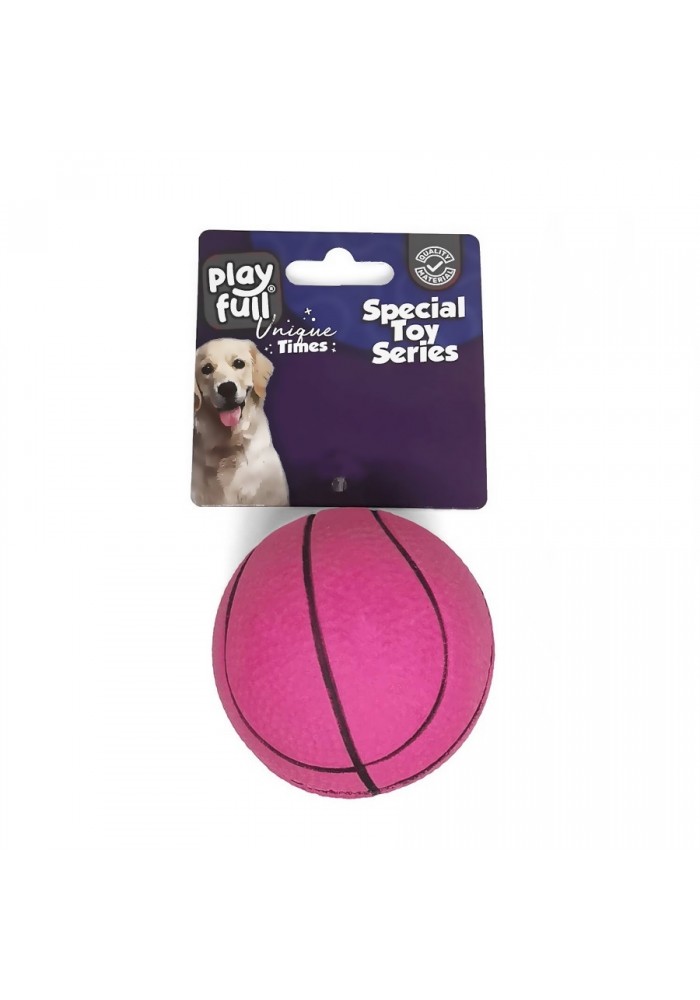 Playfull Zıplayan Basketbol Topu Köpek Oyuncağı 6,3 Cm Pembe