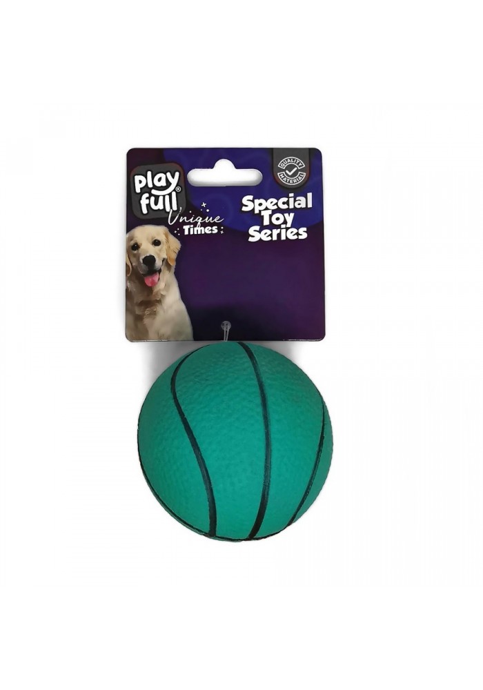 Playfull Zıplayan Basketbol Topu Köpek Oyuncağı 6,3 Cm Yeşil