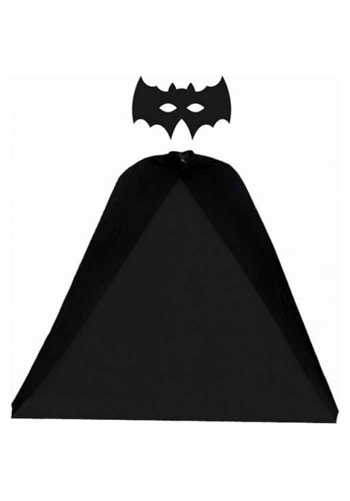 Batman Pelerini Ve Maske Seti çocuk Boy - Yarasa Pelerin Ve Maske Seti 90 Cm