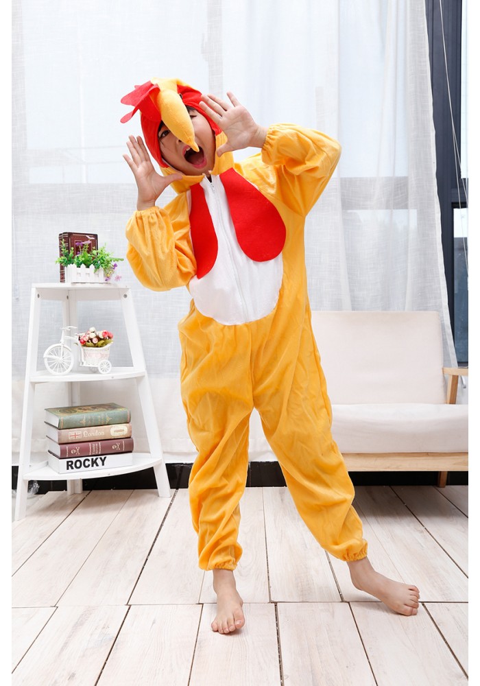 çocuk Horoz Kostümü - Tavuk Kostümü 2-3 Yaş 80 Cm