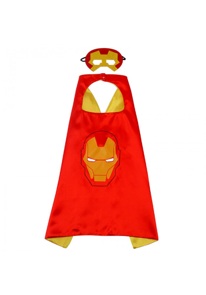 Demir Adam Iron Man Avengers Pelerin + Maske Kostüm Seti 70x70 Cm
