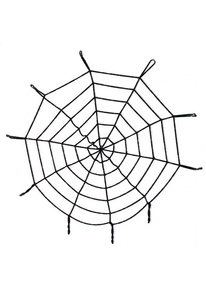 Halloween Cadılar Bayramı örümcek Ağ Dekor Siyah 1.5 Metre