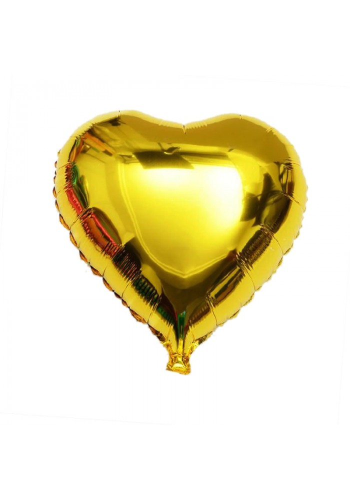 Kalp Balon Folyo Sarı 60 Cm 24 Inç