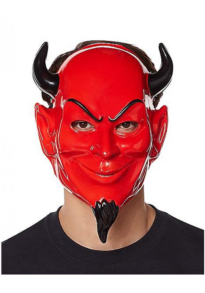 Kırmızı Renk Plastik Rubie&#39;s Costume Devil Mask şeytan Maskesi 20x30 Cm