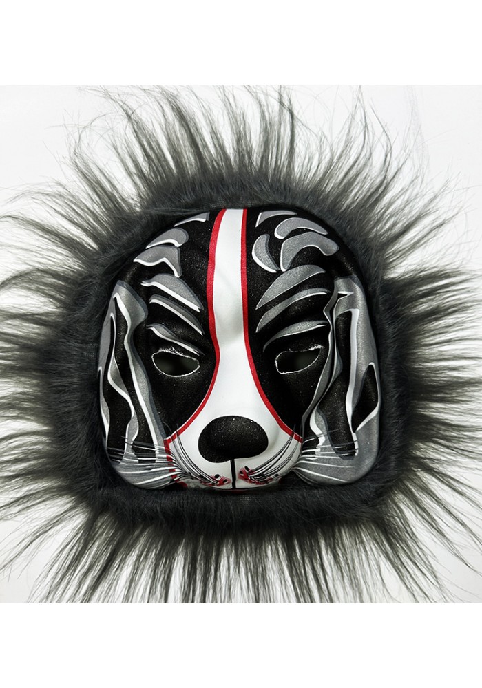 Köpek Maskesi - Kurt Maskesi Yetişkin çocuk Uyumlu Siyah Renk Model 1