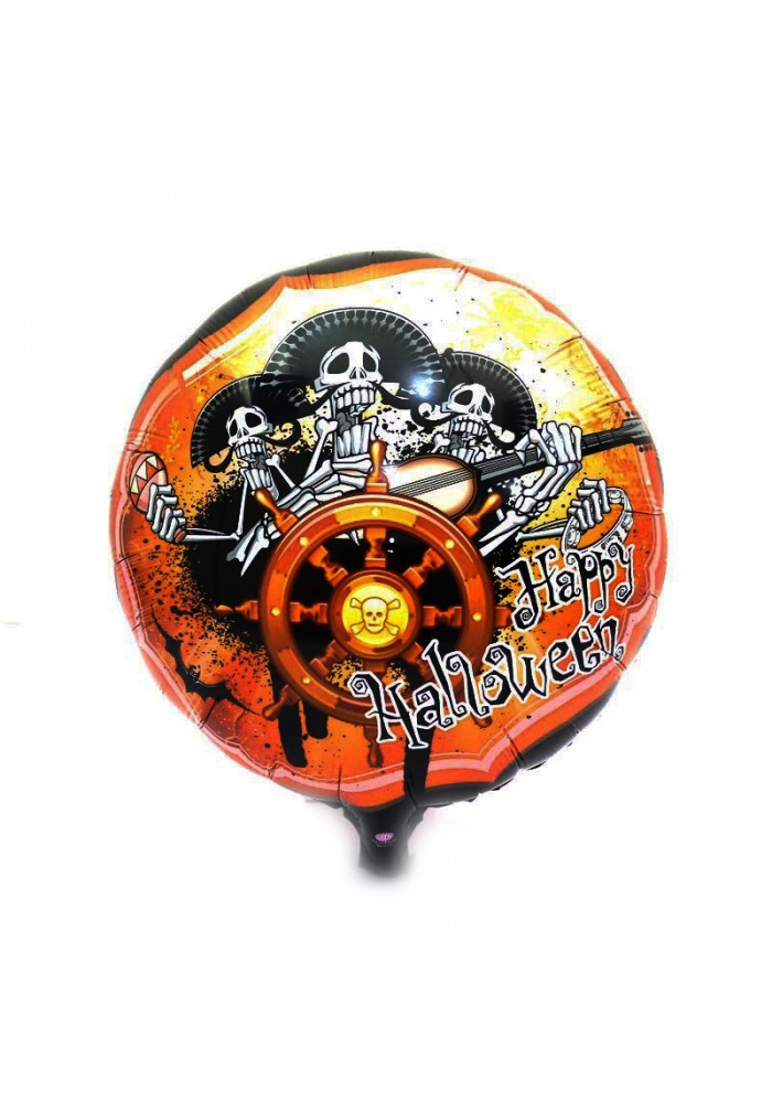 Kuru Kafalı Korsanlar Halloween şekilli Folyo Balon 45 Cm