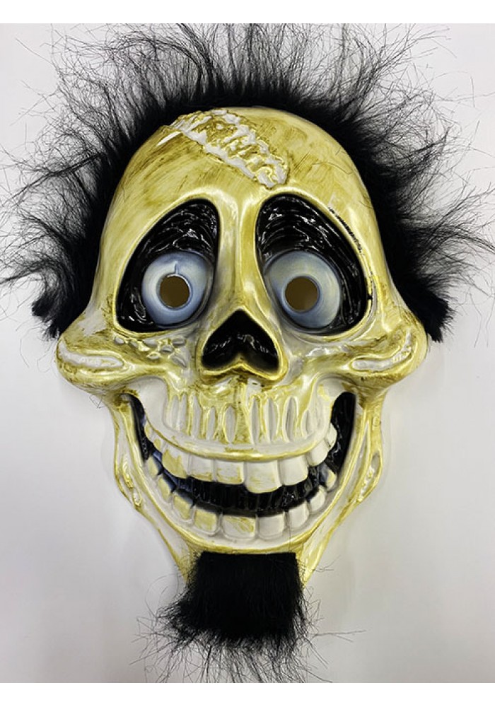 Siyah Peluş Saçlı Coco Hector Rivera Maskesi 25x23 Cm