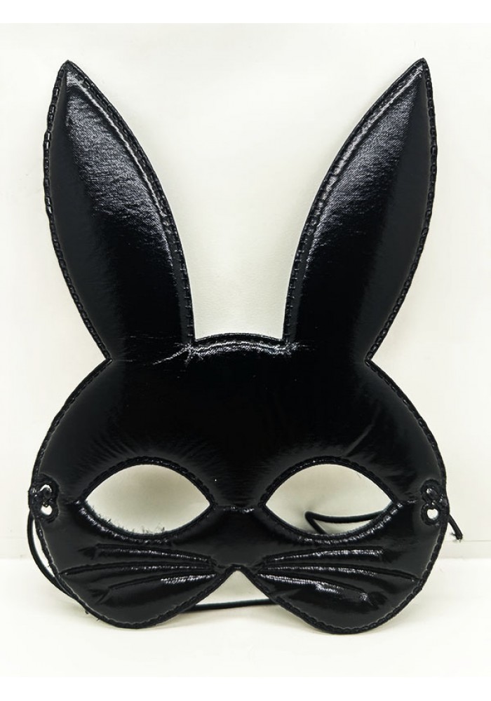 Siyah Renk Kumaş Malzemeden Imal Eva Tavşan Maskesi 19x15 Cm