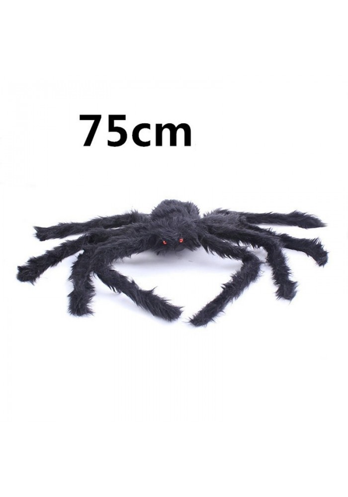 Siyah Renk Tüylü şekil Verilebilir Halloween Mega örümcek 75 Cm