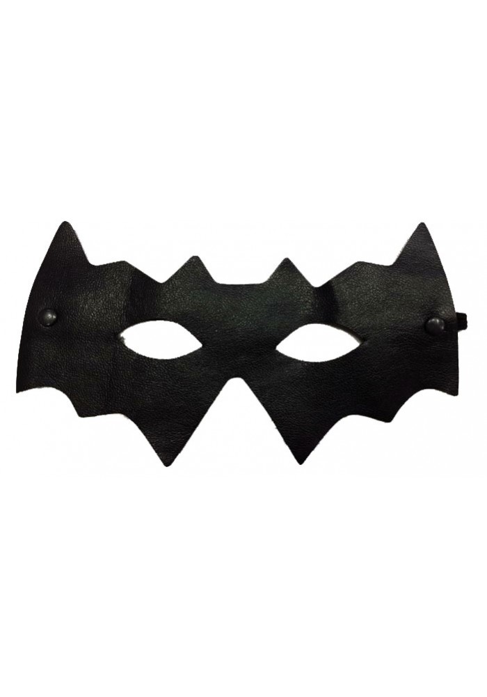 Siyah Renk Vinleks Deri Malzemeden Imal Batman Maskesi 10x20 Cm