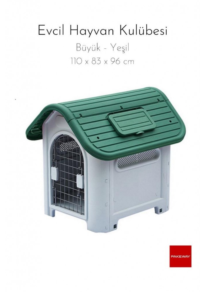 Evcil Hayvan Kulübesi - Büyük - Yeşil Yeşil