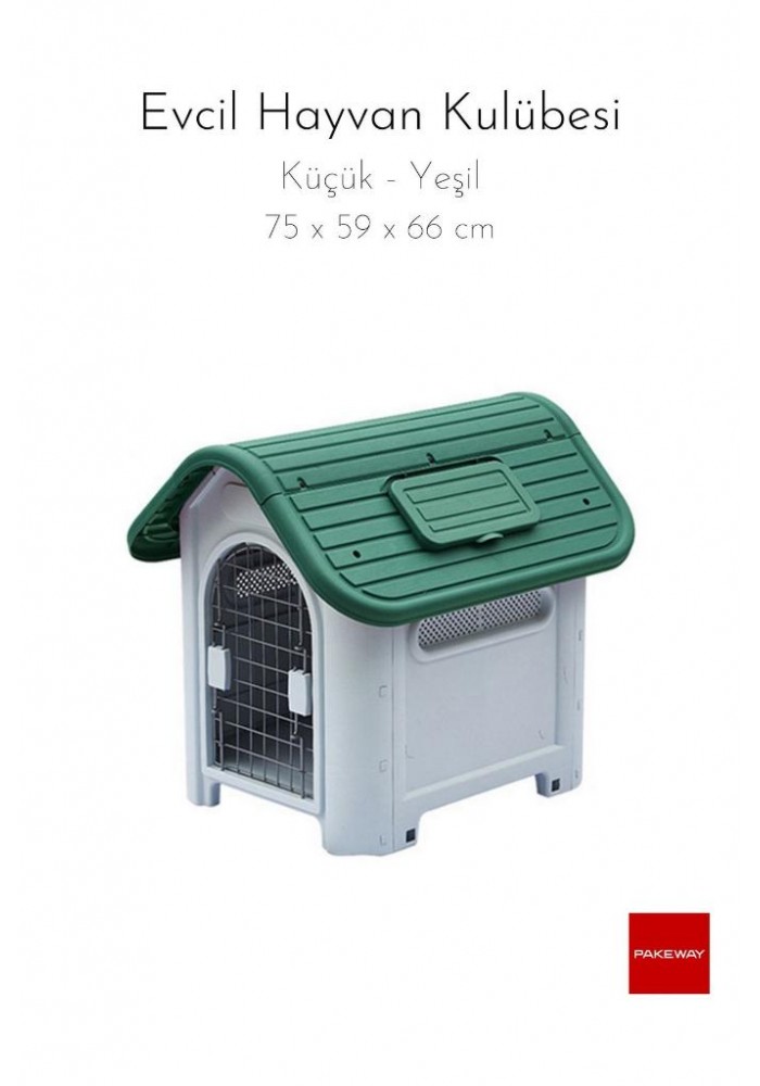 Evcil Hayvan Kulübesi - Küçük - Yeşil Yeşil