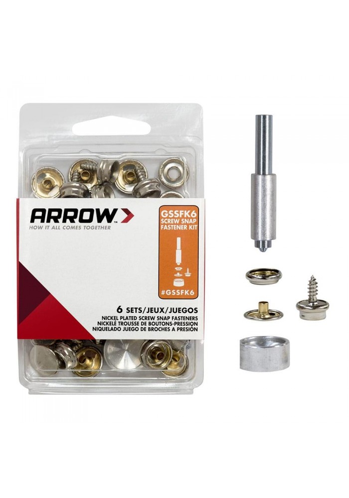 Arrow GSSFK6 6’lı Vidalı Çıtçıt Düğme Seti