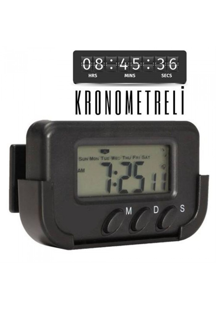 6 ADET Motorsiklet Dijital Saat Alarm Tarih Kronometre 422350