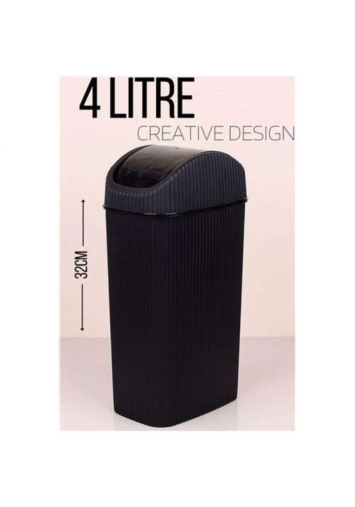 Creative Slim 32cm 4 Litre Çöp Kovası SİYAH