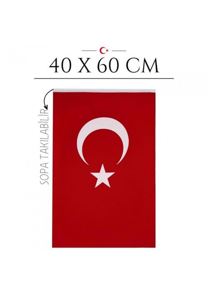 Türk Bayrağı Kumaş 40x60cm 718377
