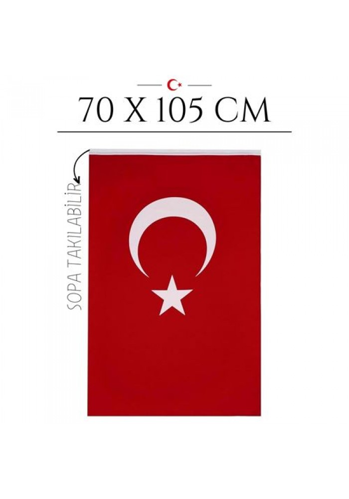 Türk Bayrağı Kumaş 70x105cm 718379