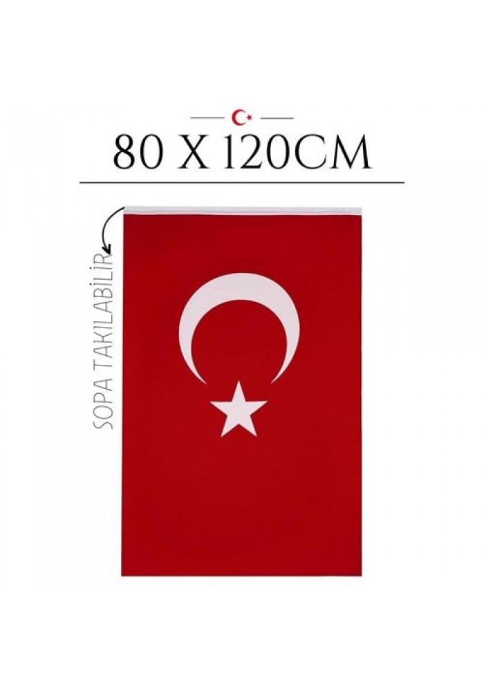 6 ADET Türk Bayrağı Kumaş 80x120cm 718380