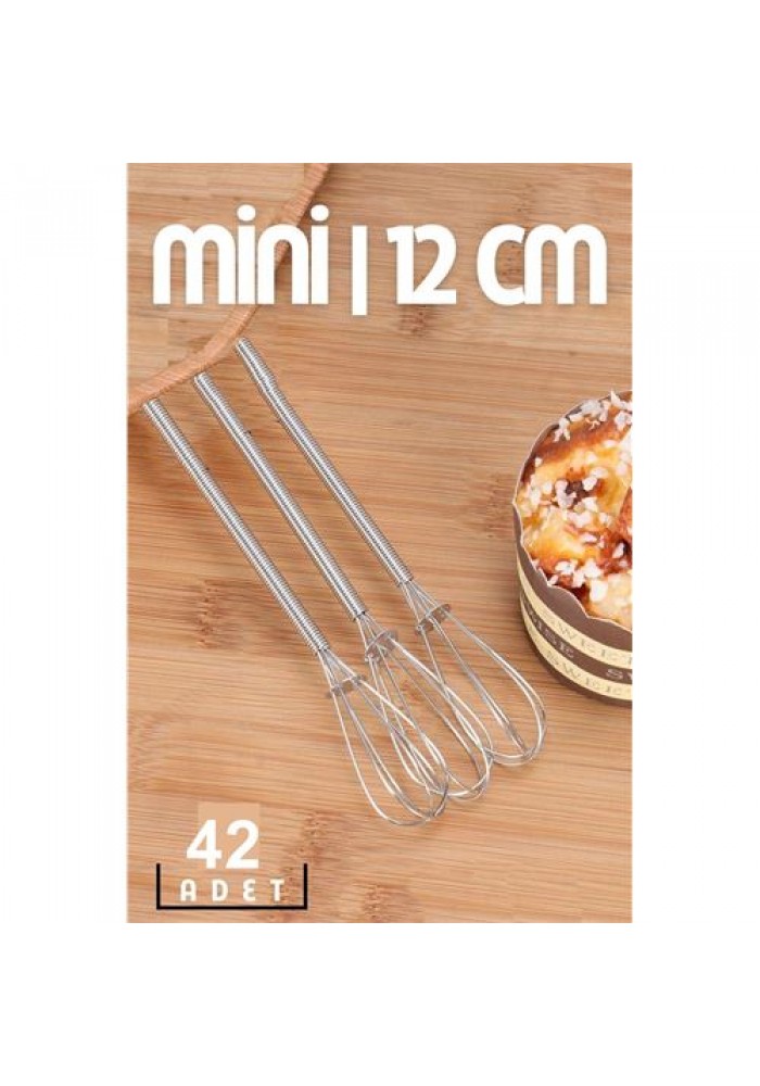 30+12 ADET Mini Çelik Çırpıcı Seti   Gazzaniga Design 718624