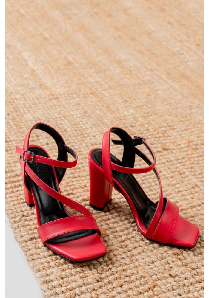 Kırmızı Yüksek Topuklu Kadın Ayakkabı