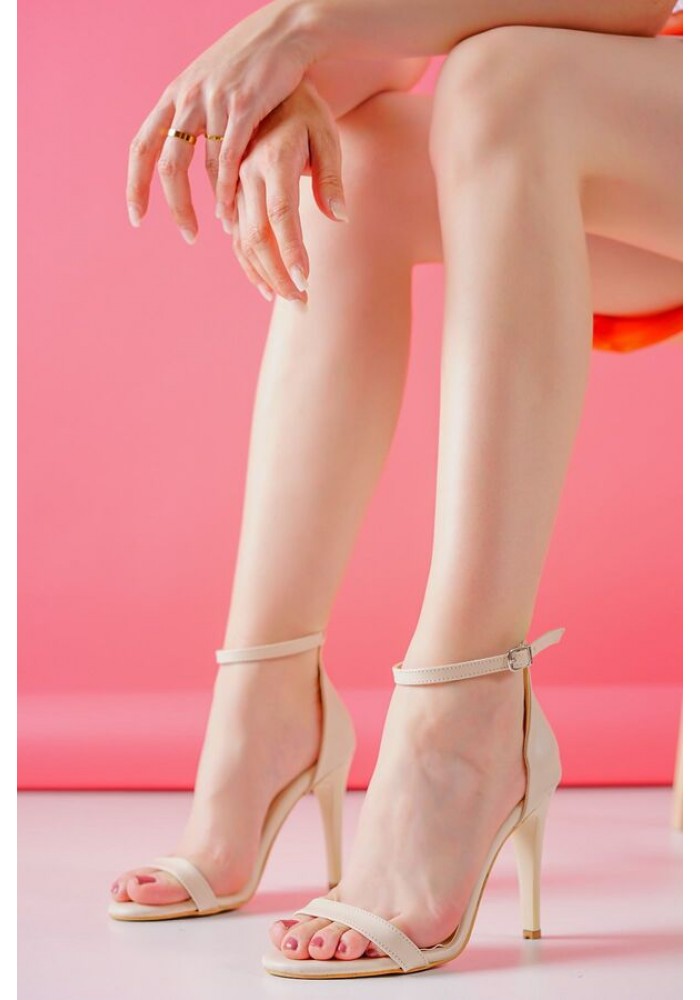 Ten Bej Kadın Yüksek Topuklu Kadın Ayakkabı