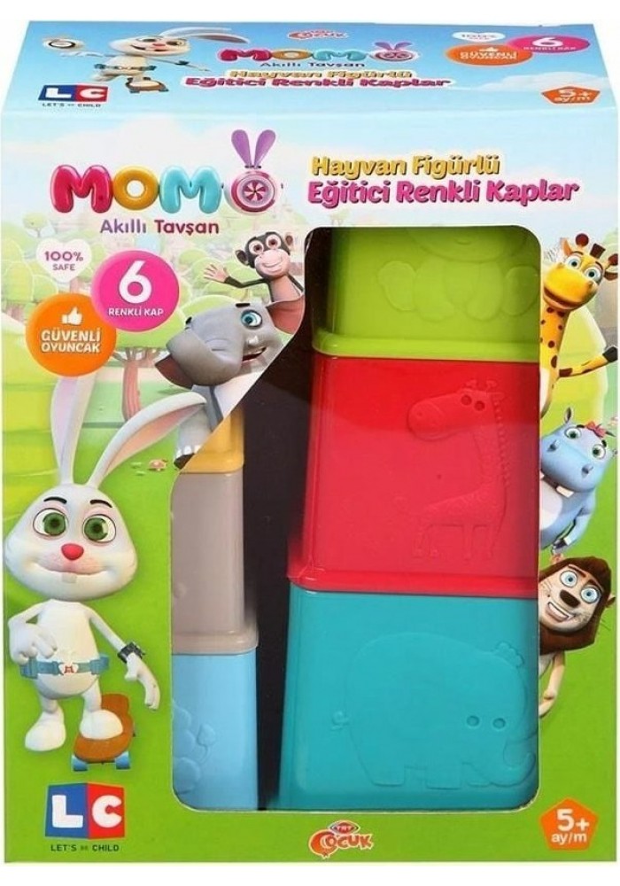 Bisepetim  Akıllı Tavşan Momo Eğitici Renkli Kaplar
