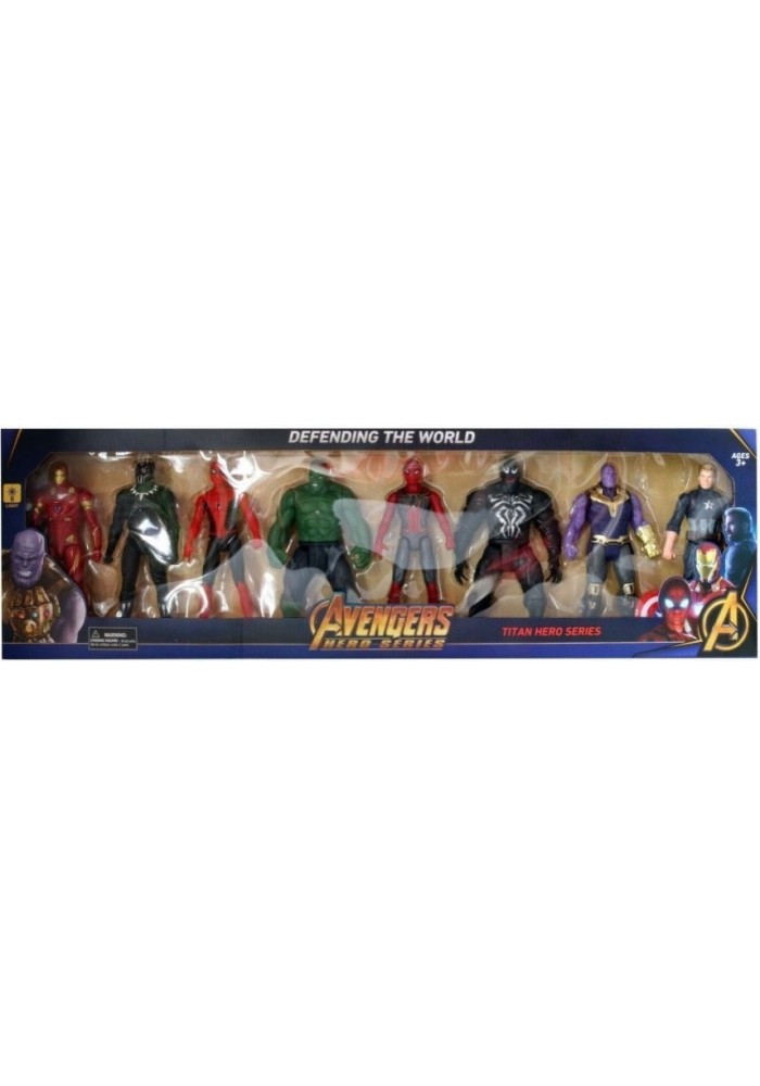 Bisepetim Avengers 8'li Hulk,venom,captan Amerika,spiderman,thanos,iron Man,kara Panter,örümcek Adam