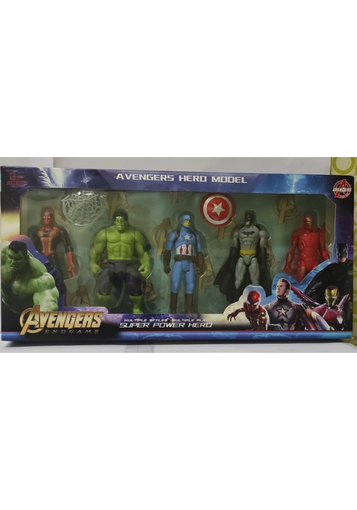 Bisepetim Avengers Süper Kahramanlar 5li Oyuncak Figür Seti Yenilmezler Takımı Karakter