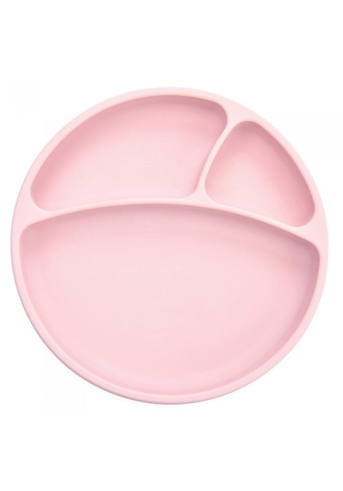 OiOi Porsiyon Vakum Tabanlı Silikon Tabak  - Pinky Pink